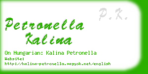 petronella kalina business card